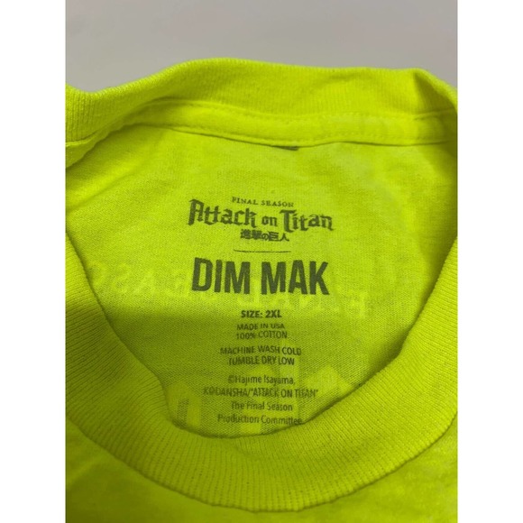 Dim Mak Attck On Titan Shirt Green 2XL Men's  A20 - Picture 5 of 7